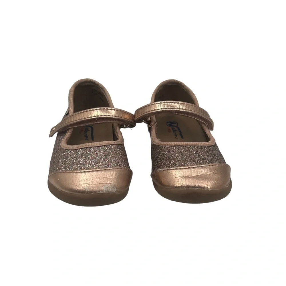 Naturino Express Rose Gold Glitter Luciana Mary Janes Size 6 Toddler Girl’s